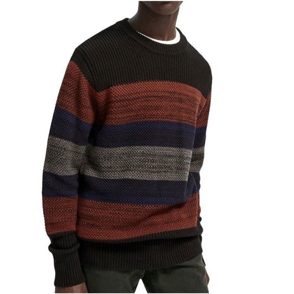 Scotch & Soda Wool Blend‎ Crewneck Striped Sweater Men's Size Medium Multicolor